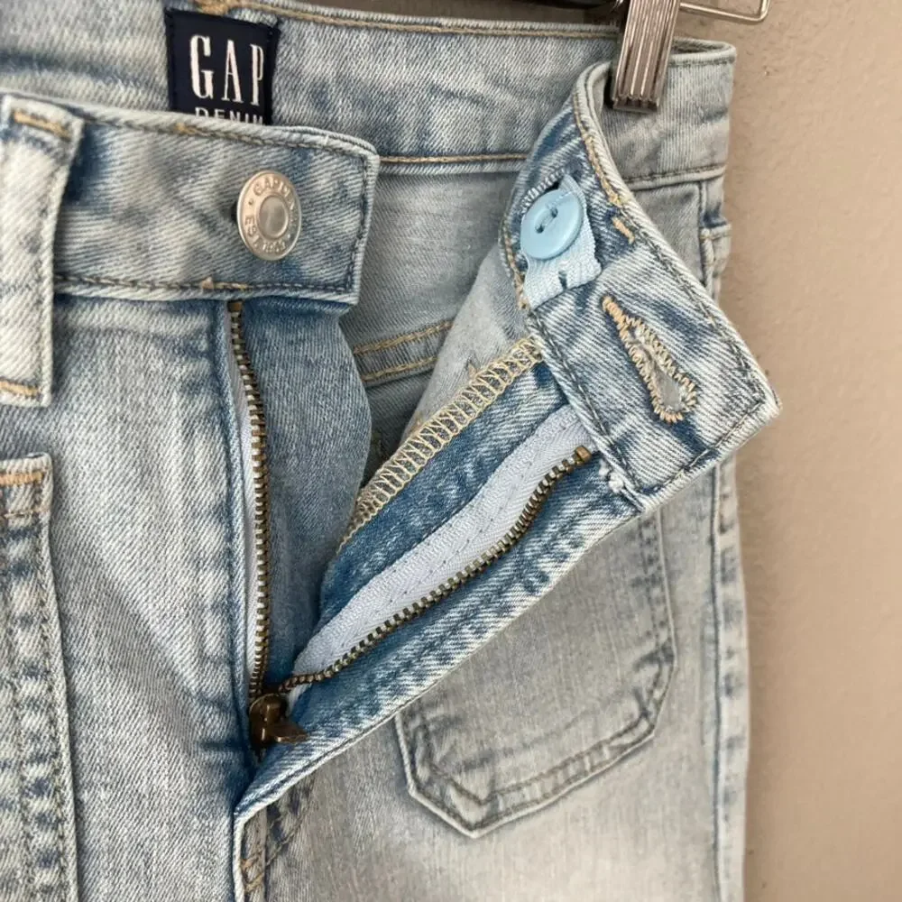 Gap 70s Flare Jeans Patch Pockets - Light Wash Denim - 12